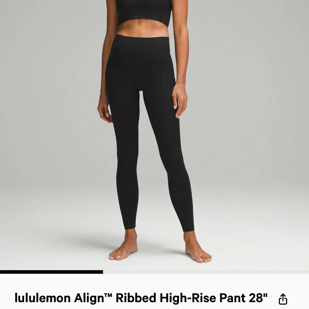 NWT lululemon align ribbed 28” black